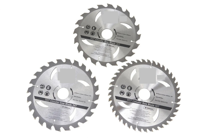 3-Piece 184 mm. Professional Circular Saw Blade Set With Gradient Rings